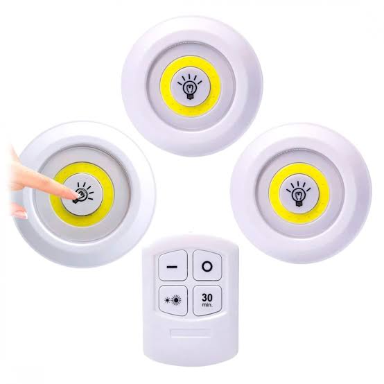 Set de 3 Lamparas De Luz Led Inhalambrica